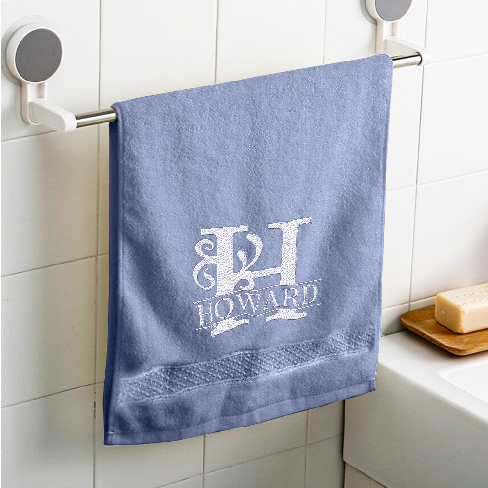 Custom Embroidered Towels Personalised Monogrammed and Name Towel