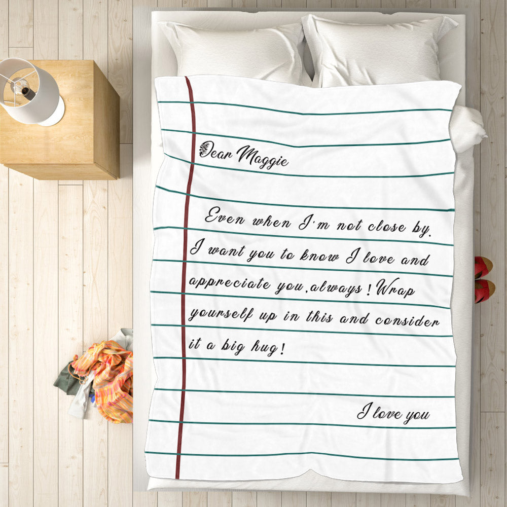 Custom Love Letter Blanket Personalised Memorial Throw Blanket