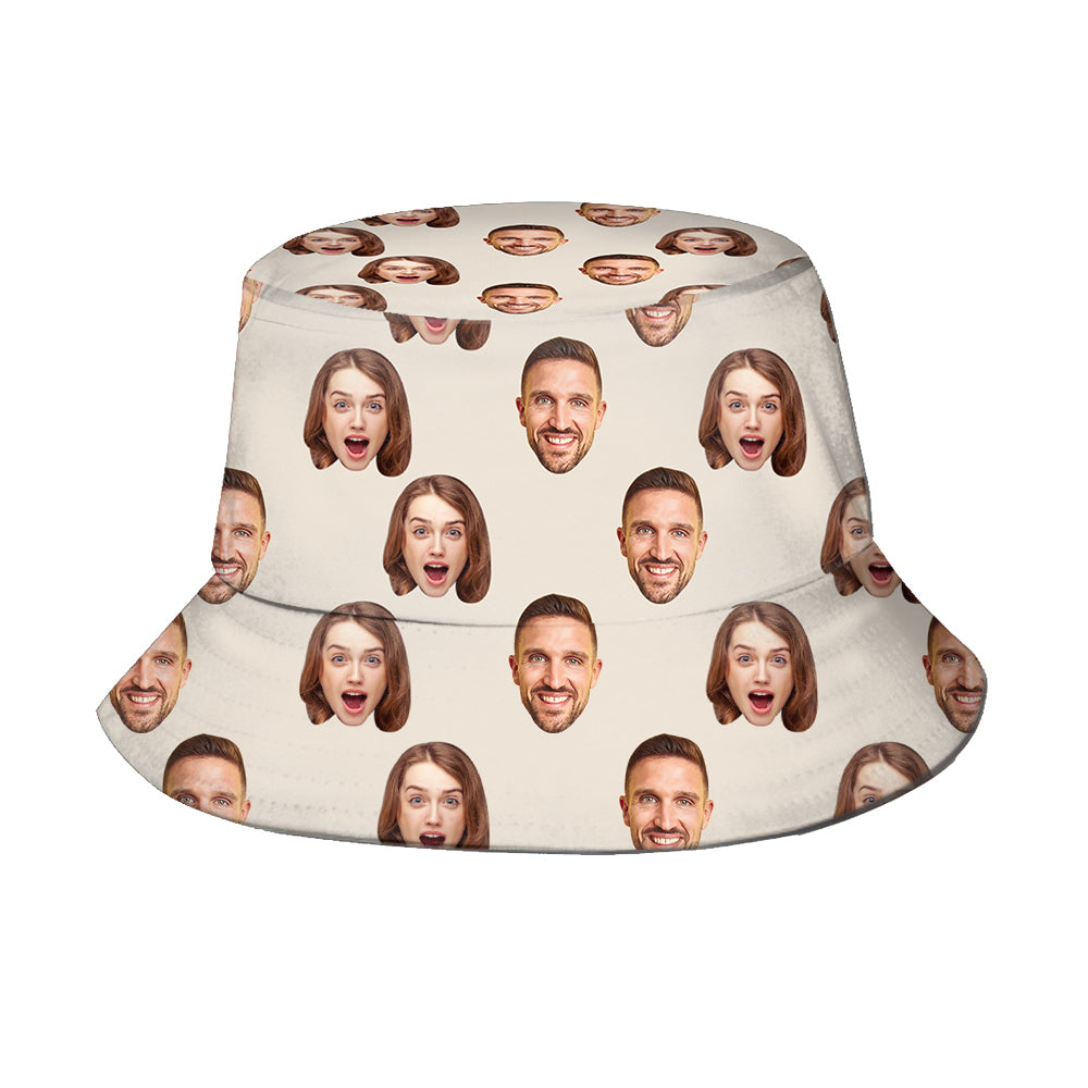 Customised Face Bucket Hats Unisex Beach Sun Cap