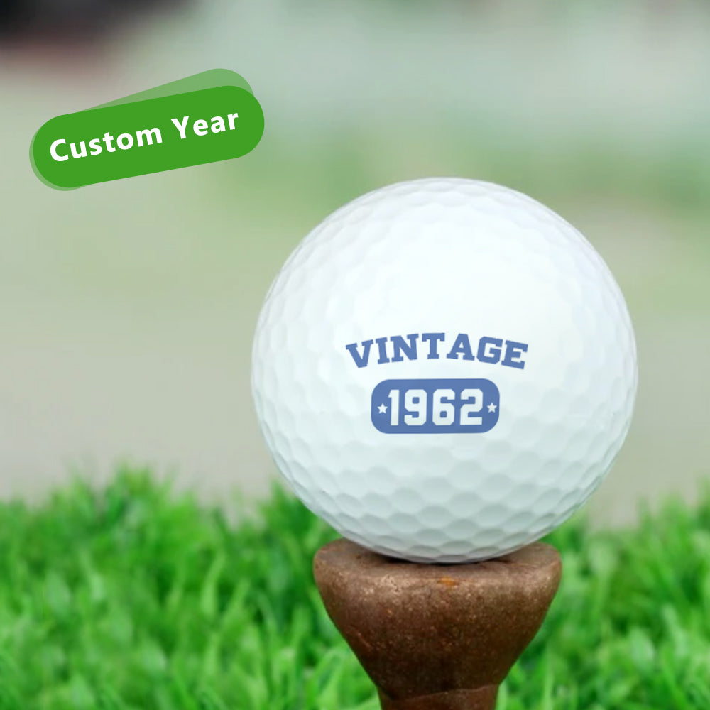 Custom Golf Balls Personalised Vintage Golf Ball Gifts for Golfer