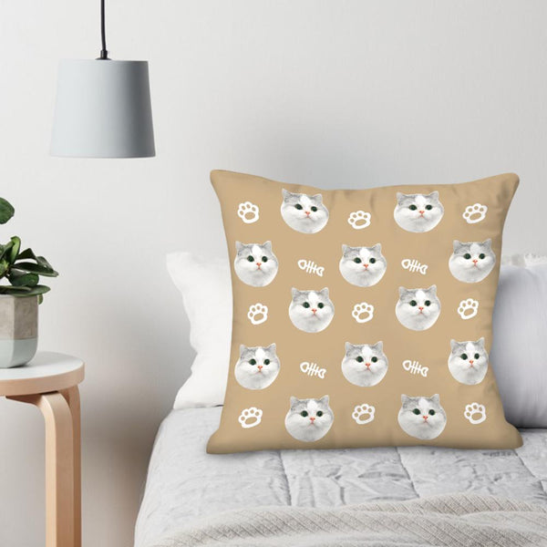 Custom Pet Multi-faceted Square Pillow with Bones Gifts For Pet Lovers