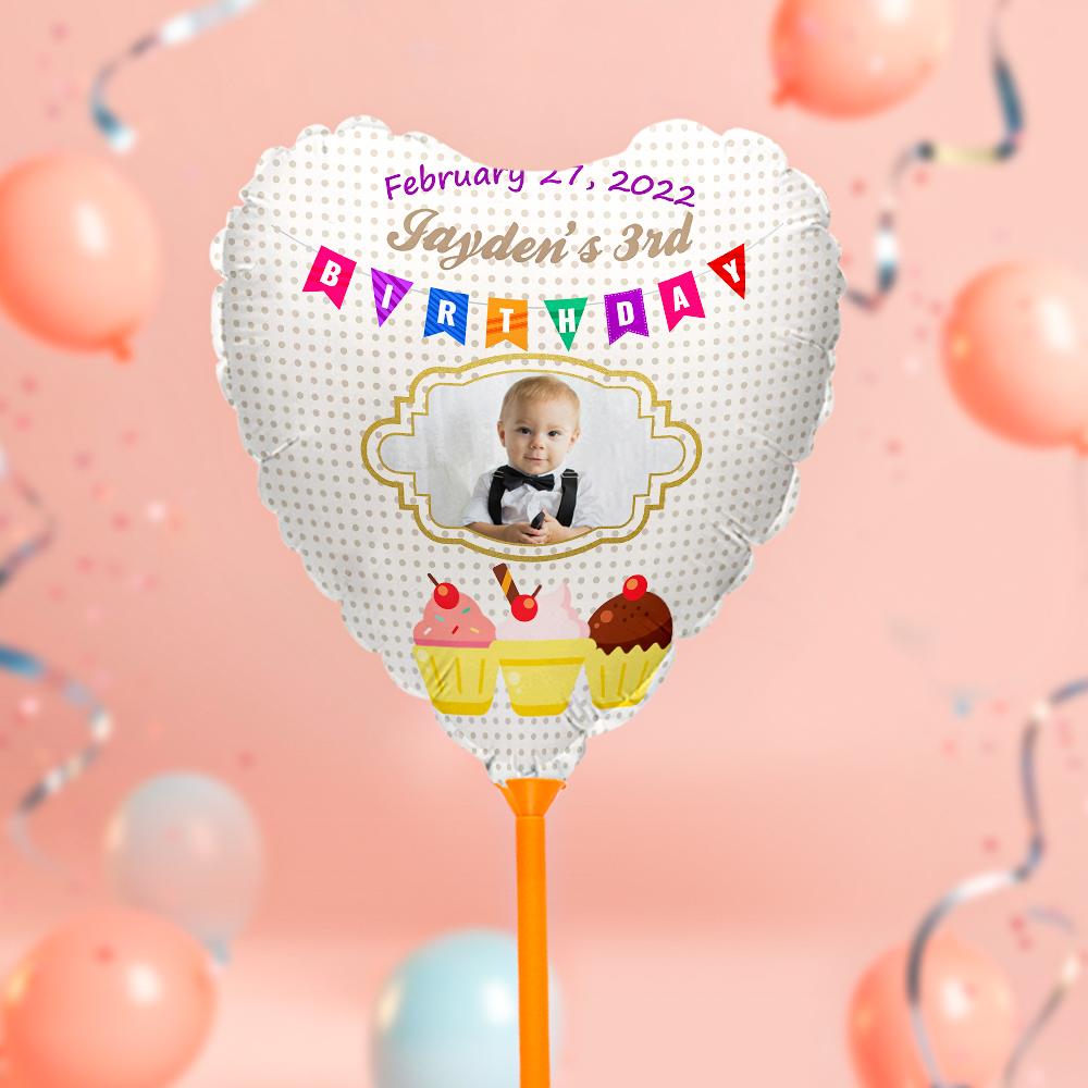 Custom Photo Happy Birthday Balloons for Baby Shower Birthday Party Decoration Supplies