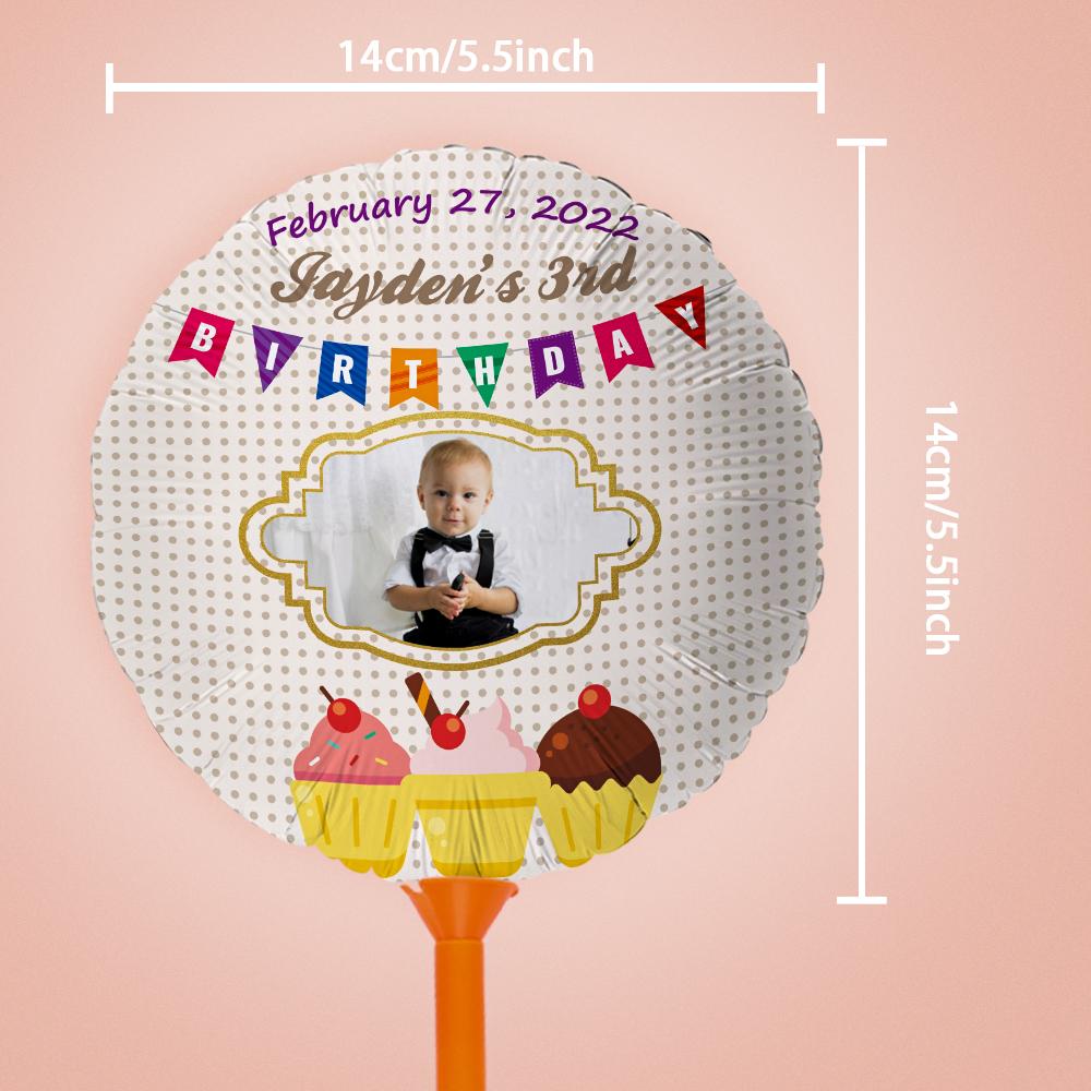 Custom Photo Happy Birthday Balloons for Baby Shower Birthday Party Decoration Supplies