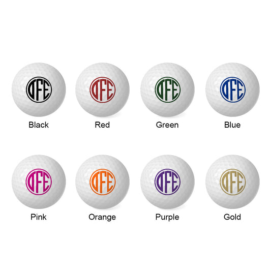Customised Monogram Golf Balls Personalised Golf Ball Gifts for Golf Lover