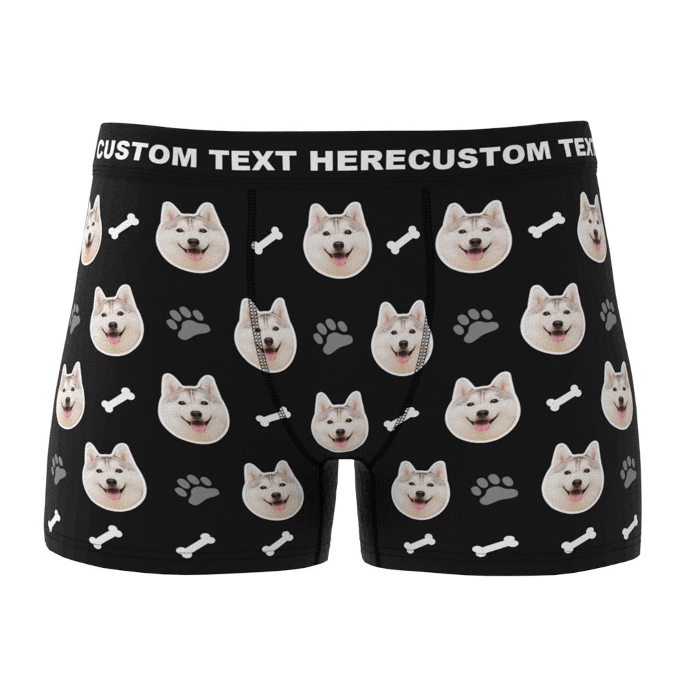 Custom Dog Face Boxers Personalised Men's Underwear with Preview