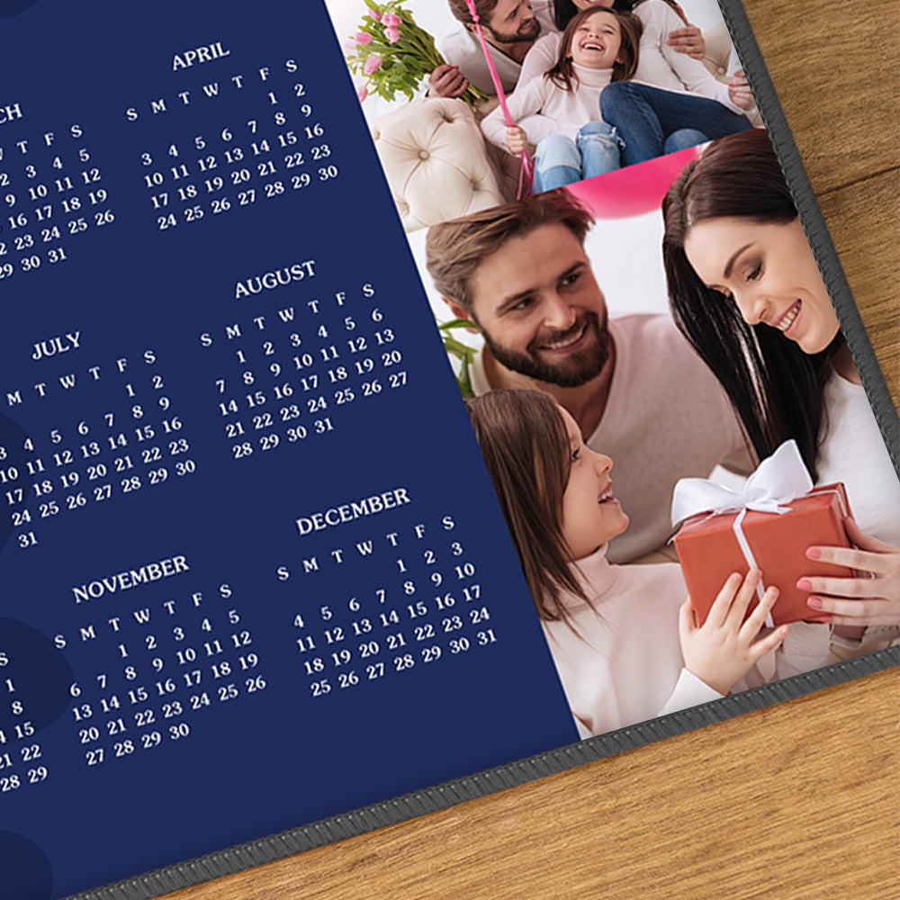 Custom Photo Mouse Pad Personalised 2022 Calendar Desk Mouse Mat