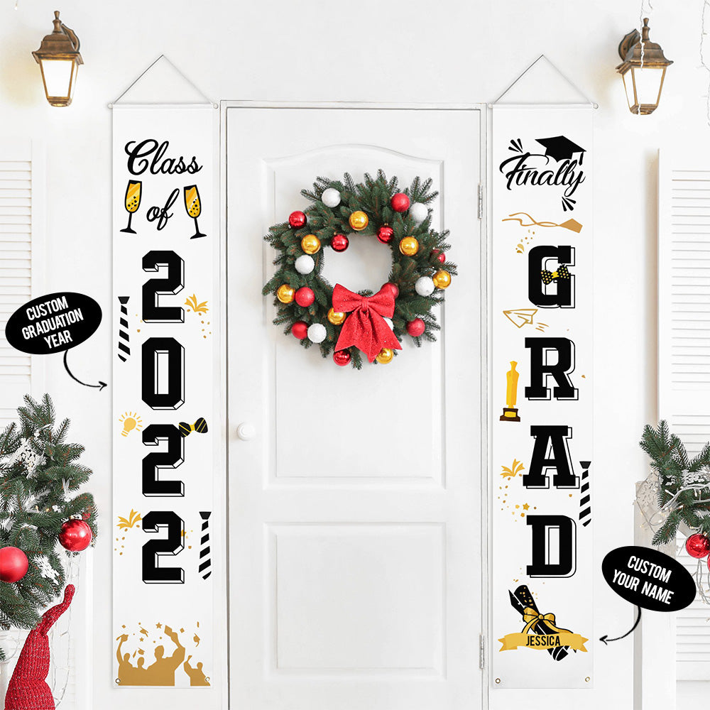 Custom Graduation Door Banner Personalised Backdrop Banner Grad Party Decorations Supplies