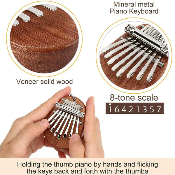 Personalised 8 Keys Mini Kalimba Thumb with Name and Date