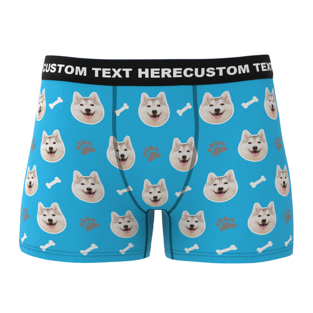 Custom Dog Face Boxers Personalised Men's Underwear with Preview