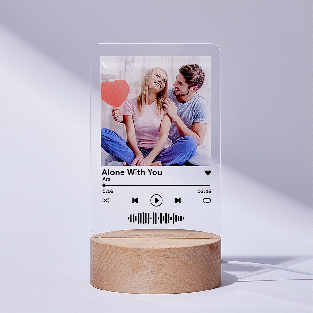 Code Cuff Light Custom Scannable Code Lamp Acrylic Album Night | AU – Personal Gifts ...