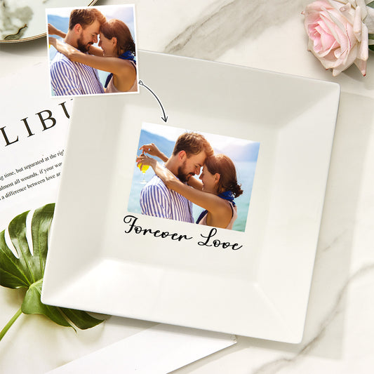 Custom Square Ceramic Plate with Picture