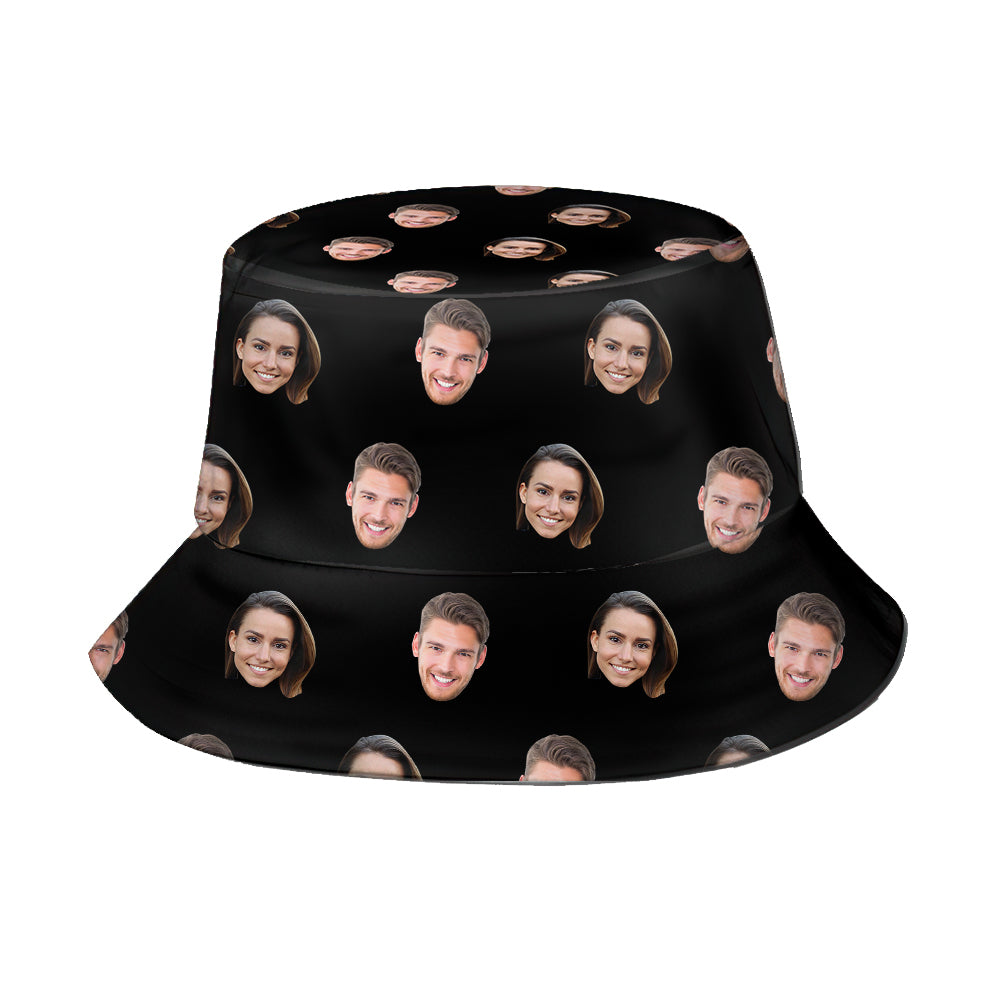 Customised Face Bucket Hats Unisex Beach Sun Cap