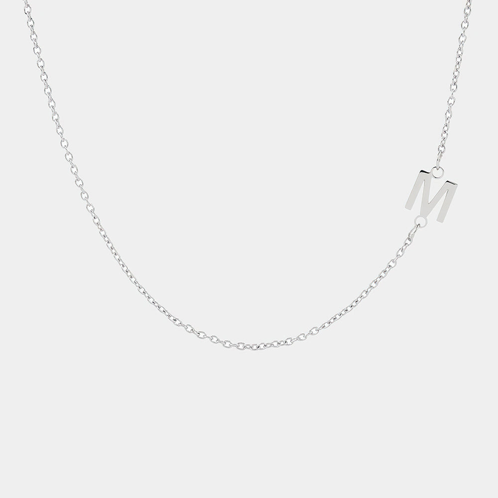 Custom Initial Necklace Personalised Stainless Steel Letter Necklace